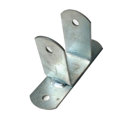 Peça em U soldada virada