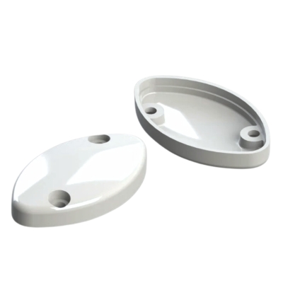 Tampa para sarrafo oval plástico | branco | preto