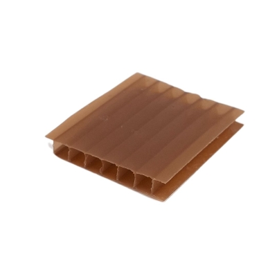 Policarbonato Alveolar - Largura: 1,05 m | 1,25 m - MARROM REFLETIVO