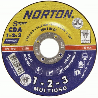 Disco de Corte Multiuso 123 4 1/2 X 7/8 - Norton