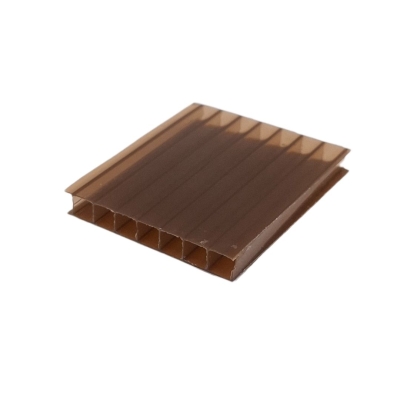 Policarbonato Alveolar - Largura: 1,05 m | 1,25 m - MARROM CAFÉ REFLETIVO